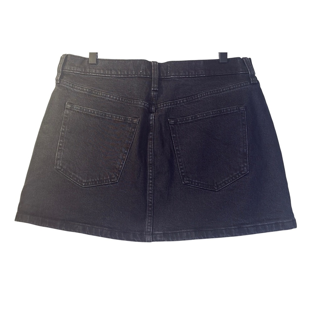 Abercrombie & Fitch NWT Skirt Women's Black High Rise Denim Mini Skirt Size 31 - Picture 3 of 8